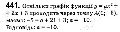 Вправа 441 алгебра 9 клас Істер 2017