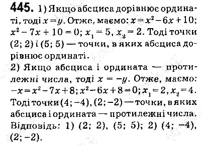 Вправа 445 алгебра 9 клас Істер 2017