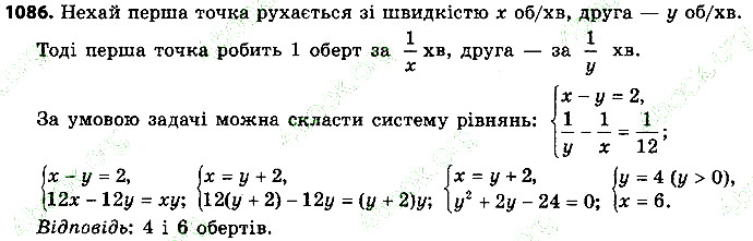 Вправа 1086 алгебра 9 клас Істер 2017