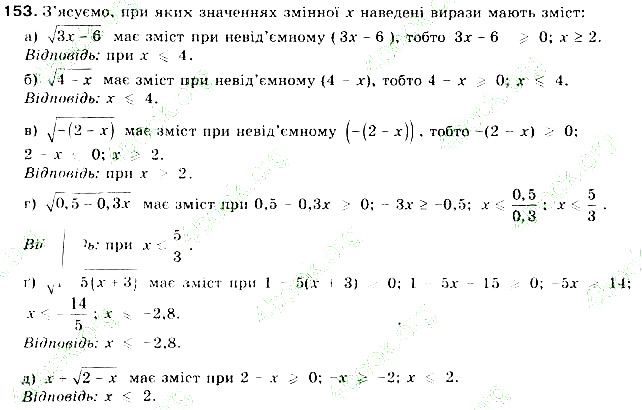Вправа 153 алгебра 9 клас Бевз 2017