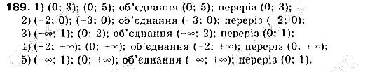 Вправа 189 алгебра 9 клас Бевз 2017