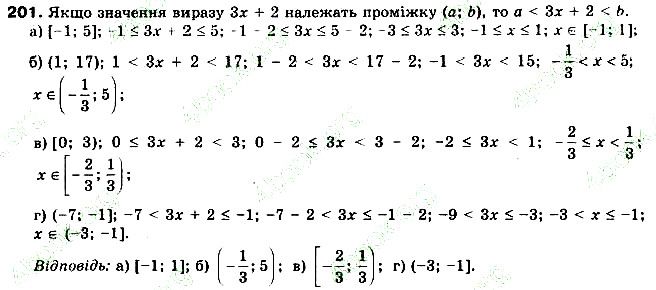 Вправа 201 алгебра 9 клас Бевз 2017
