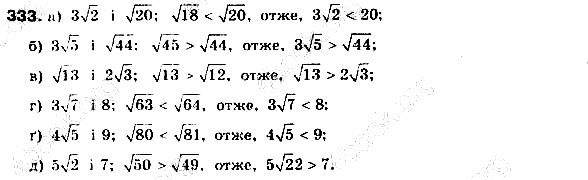 Вправа 333 алгебра 9 клас Бевз 2017