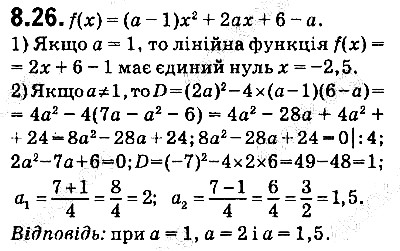 Вправа 8.26 алгебра 9 клас Мерзляк Полонський Якір 2017