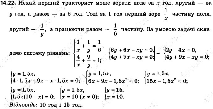 Вправа 14.22 алгебра 9 клас Мерзляк Полонський Якір 2017