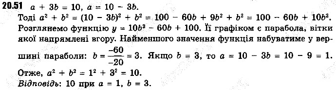 Вправа 20.51 алгебра 9 клас Мерзляк Полонський Якір 2017
