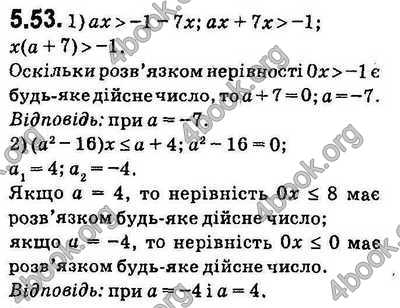 Вправа 5.53 алгебра 9 клас Мерзляк Полонський Якір 2017