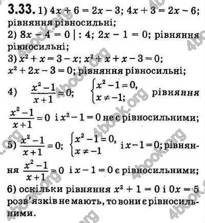 Вправа 3.33 алгебра 9 клас Мерзляк Полонський Якір 2017