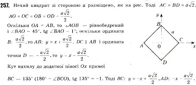 Вправа 257 геометрія 9 клас Будна Тарасенкова 2017