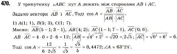 Вправа 470 геометрія 9 клас Будна Тарасенкова 2017