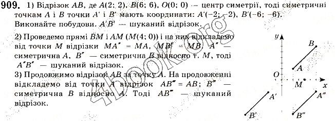 Вправа 909 геометрія 9 клас Будна Тарасенкова 2017