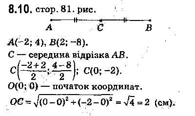 Вправа 8.10 геометрія 9 клас Мерзляк Полонський Якір 2017
