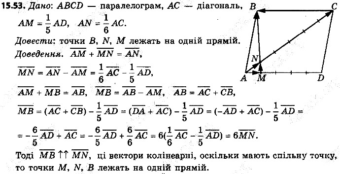 Вправа 15.53 геометрія 9 клас Мерзляк Полонський Якір 2017