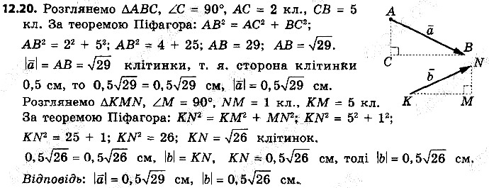Вправа 12.20 геометрія 9 клас Мерзляк Полонський Якір 2017