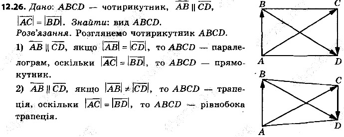Вправа 12.26 геометрія 9 клас Мерзляк Полонський Якір 2017