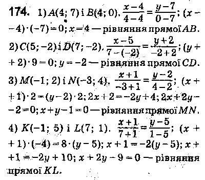 Вправа 174 геометрія 9 клас Істер 2017