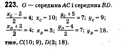 Вправа 223 геометрія 9 клас Істер 2017