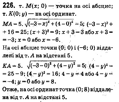 Вправа 226 геометрія 9 клас Істер 2017