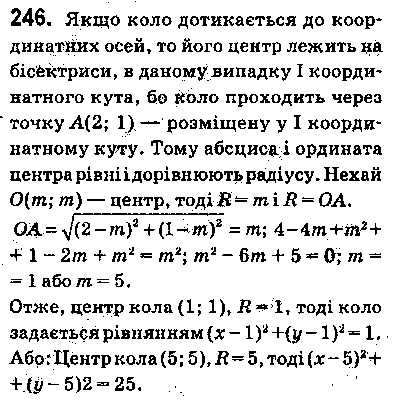 Вправа 246 геометрія 9 клас Істер 2017