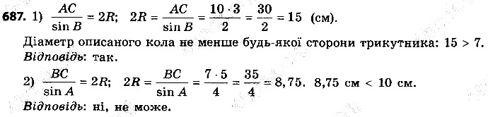 Вправа 687 геометрія 9 клас Істер 2017