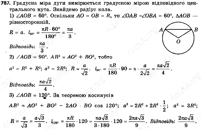 Вправа 787 геометрія 9 клас Істер 2017