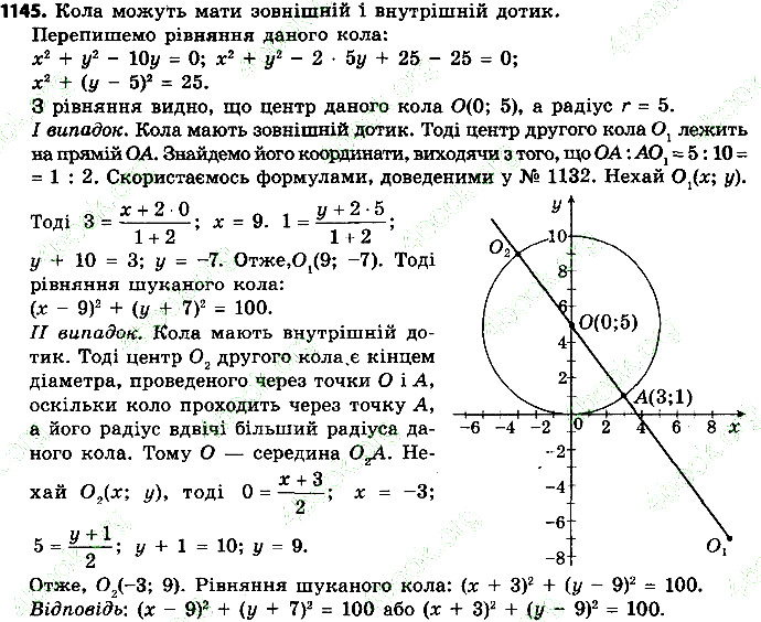 Вправа 1145 геометрія 9 клас Істер 2017
