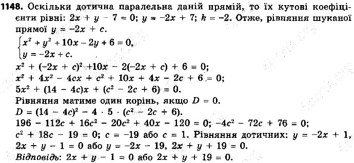 Вправа 1148 геометрія 9 клас Істер 2017