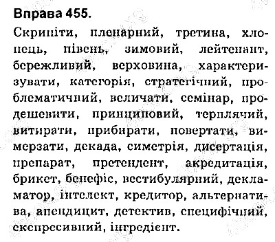 Вправа 455 українська мова 9 клас Заболотний 2017