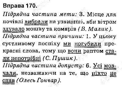 Вправа 170 українська мова 9 клас Заболотний 2017