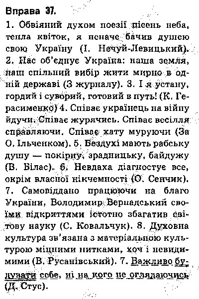 Вправа 37 українська мова 9 клас Глазова 2017
