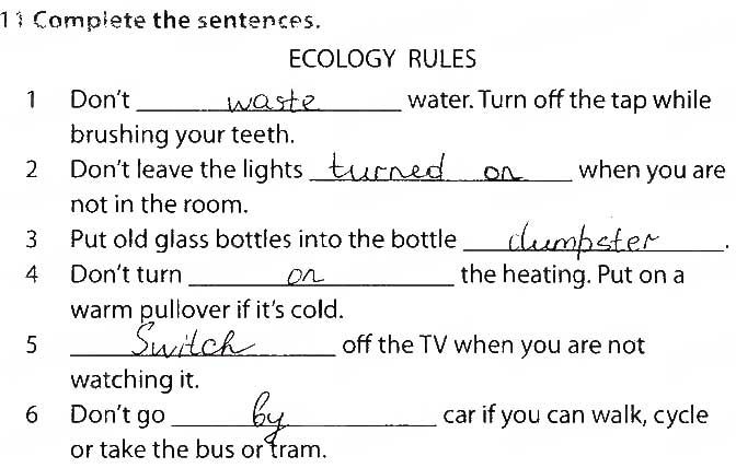 UNIT 3. WHAT’S YOUR KNOWLEDGE? Lesson 2. Nature and the Environment Завдання 10 англійська мова 9 клас робочий зошит Карпюк 2017
