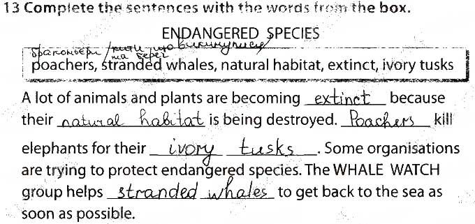 UNIT 3. WHAT’S YOUR KNOWLEDGE? Lesson 2. Nature and the Environment Завдання 12 англійська мова 9 клас робочий зошит Карпюк 2017