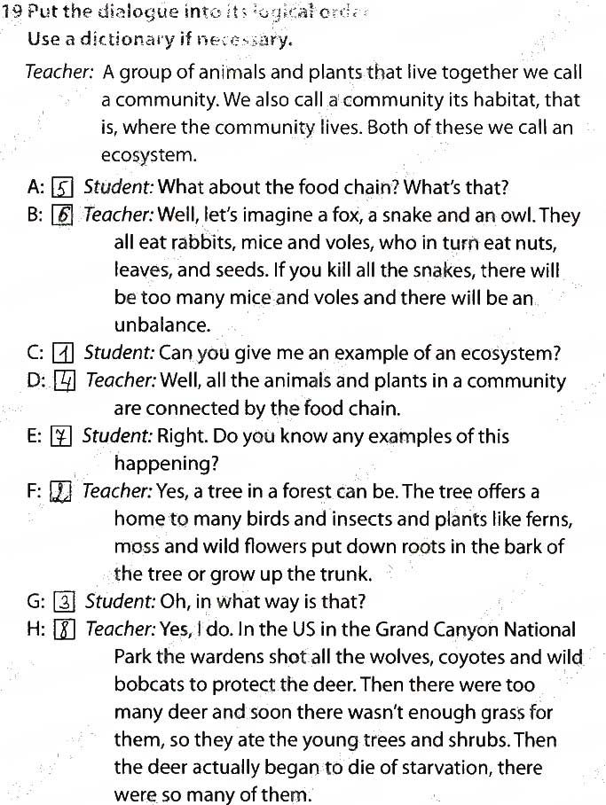UNIT 3. WHAT’S YOUR KNOWLEDGE? Lesson 2. Nature and the Environment Завдання 18 англійська мова 9 клас робочий зошит Карпюк 2017