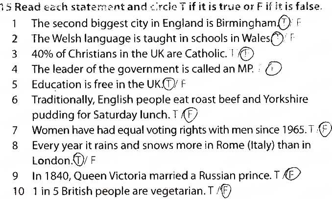 Unit 4. Why Not Take a Closer Look? Lesson 1. The UK Today Завдання 14 англійська мова 9 клас робочий зошит Карпюк 2017
