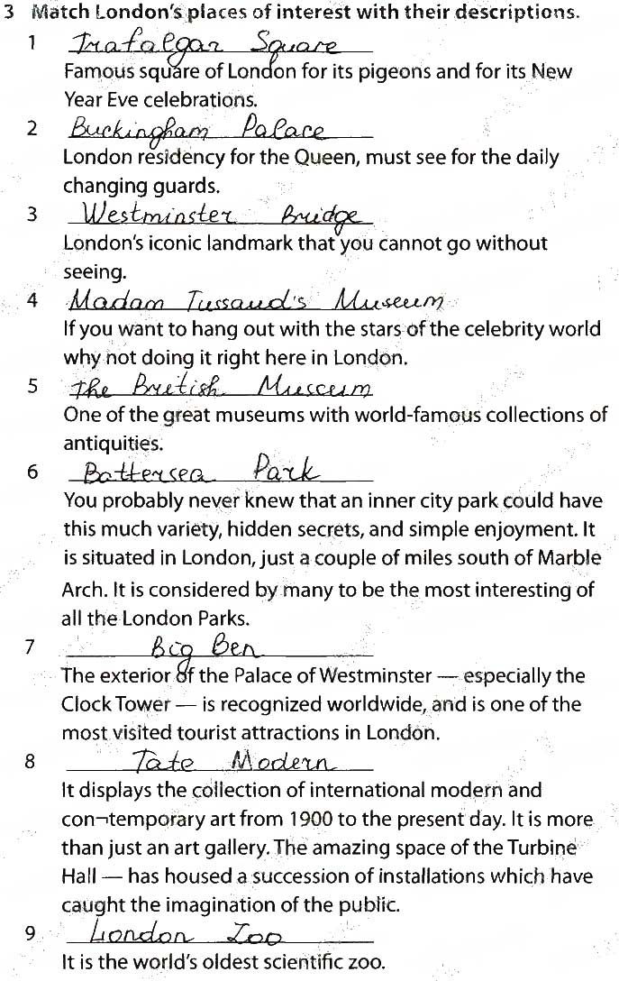 Unit 4. Why Not Take a Closer Look? Lesson 2. Cities of the UK Завдання 2 англійська мова 9 клас робочий зошит Карпюк 2017