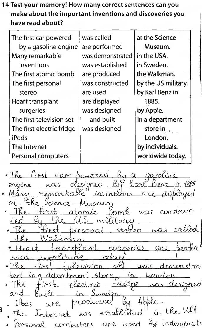 UNIT 3. WHAT’S YOUR KNOWLEDGE? Lesson 1. Inventions and Discoveries Завдання 13 англійська мова 9 клас робочий зошит Карпюк 2017