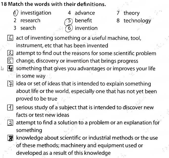 UNIT 3. WHAT’S YOUR KNOWLEDGE? Lesson 1. Inventions and Discoveries Завдання 17 англійська мова 9 клас робочий зошит Карпюк 2017