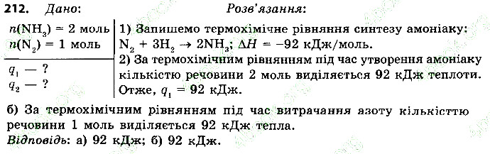 Вправа 212 хімія 9 клас Григорович 2017