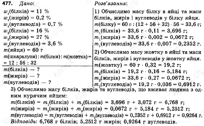 Вправа 477 хімія 9 клас Григорович 2017