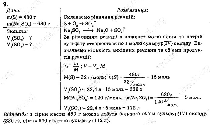 Вправа 9 хімія 9 клас Григорович 2017