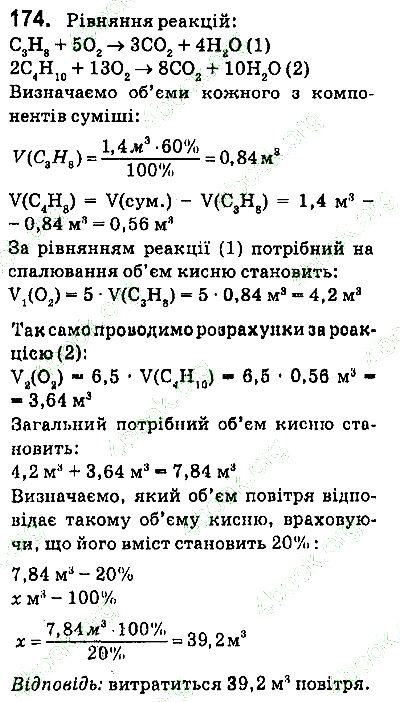 Вправа 174 хімія 9 клас Попель Крикля 2017