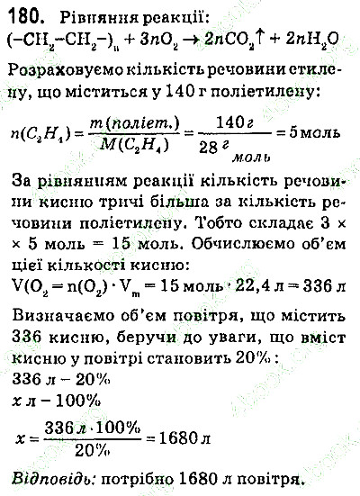 Вправа 180 хімія 9 клас Попель Крикля 2017