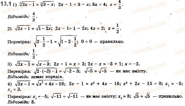 Вправа 13.1 алгебра 10 клас Мерзляк Полонський Номіровський 2018