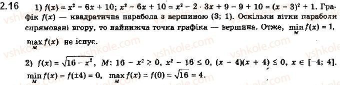 Вправа 2.16 алгебра 10 клас Мерзляк Полонський Номіровський 2018