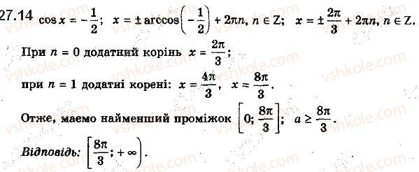 Вправа 27.14 алгебра 10 клас Мерзляк Полонський Номіровський 2018
