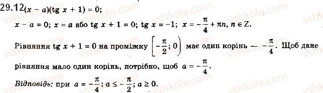Вправа 29.12 алгебра 10 клас Мерзляк Полонський Номіровський 2018