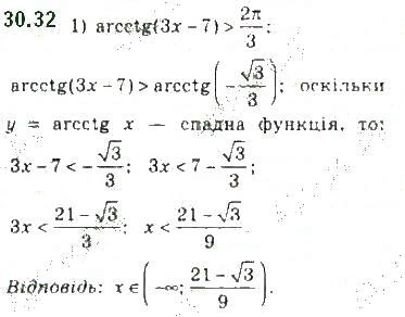 Вправа 30.32 алгебра 10 клас Мерзляк Полонський Номіровський 2018