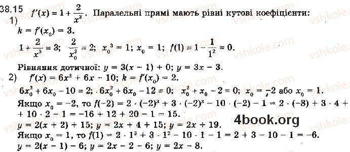 Вправа 38.15 алгебра 10 клас Мерзляк Полонський Номіровський 2018