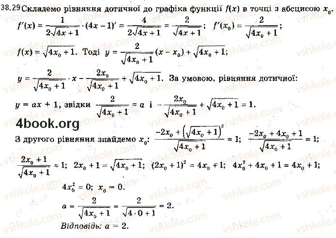 Вправа 38.29 алгебра 10 клас Мерзляк Полонський Номіровський 2018