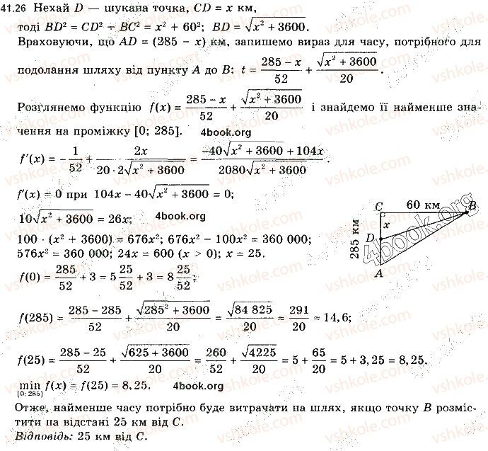 Вправа 41.26 алгебра 10 клас Мерзляк Полонський Номіровський 2018